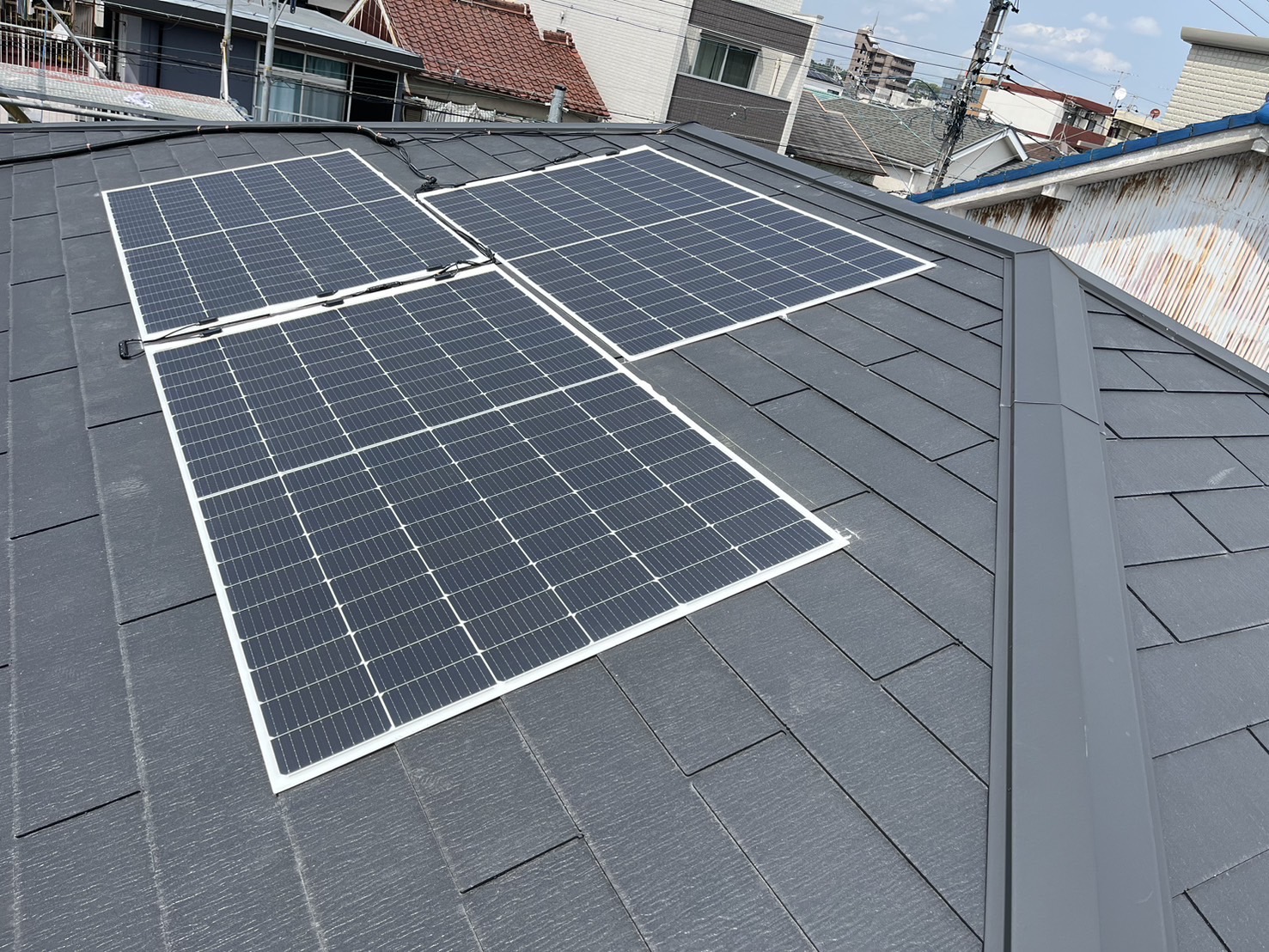 名古屋市瑞穂区 M様邸 曲がる太陽光パネル HESTAソーラー 施工事例